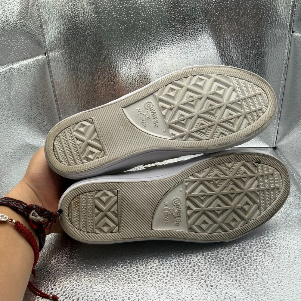 Size 4.5 Converse Star Player 3V Ox White Junior‎ Trainers Shoes 651830C